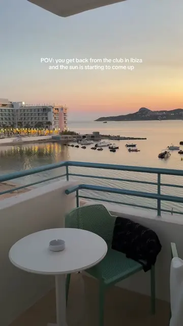 Walked through the hotel door to see the sun coming up 🌅 #ibiza #ibizaholiday #