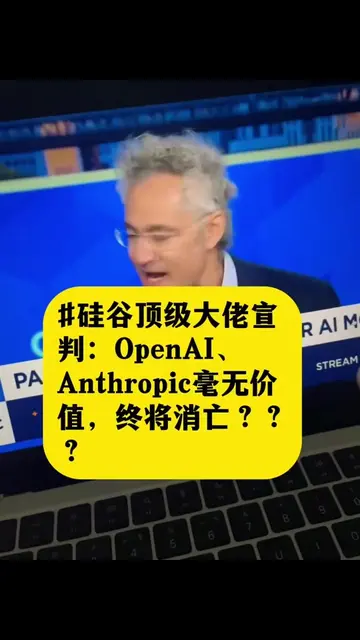 矽谷頂級大佬宣判openAI  anthropic毫無價值，終將消亡##ai##aibears##人工智能##openai