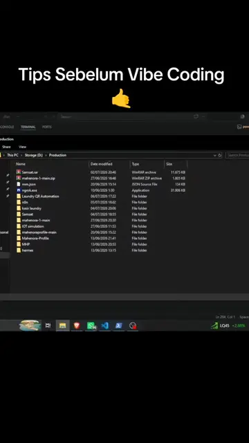 Dengan ini project kalian gaakan berantakan🙂‍↔️ #vibecoding #programming #aitoo