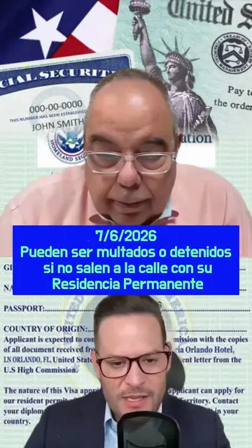 Pueden ser multados o detenidos si no salen a la calle con su Residencia Permane