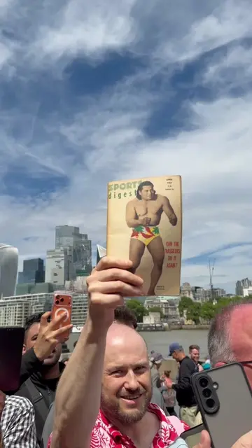 INCREDIBLY COOL gift from an awesome fan - a vintage wrestling magazine with my 