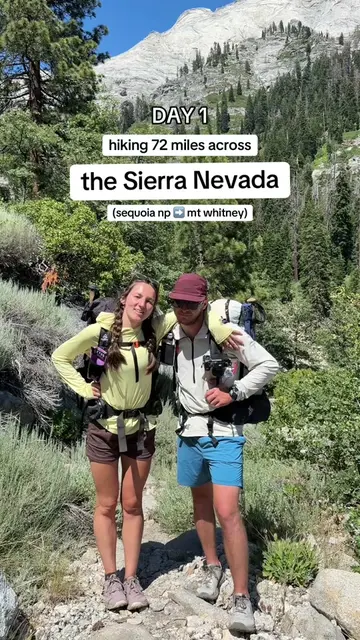 hiking the Sierra Nevada west ➡️ east on the high sierra trail 🏕️🌱🏔️✨ this wa