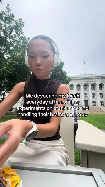 Always working up a hunger🐭🐁🔬👩‍🔬#researcher #harvard #internship #funny #vi