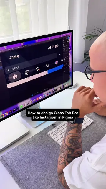 How to Design Glass Instagram-Inspired Tab Bar in Figma 1. Create a frame 335x50