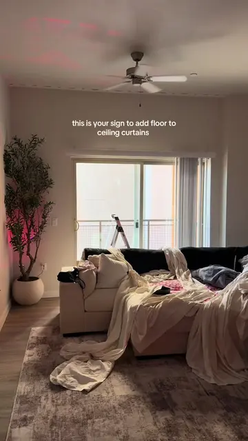 #floortoceilingcurtains #apartmentdecor #apartmenttour #apartment #amazonfinds 