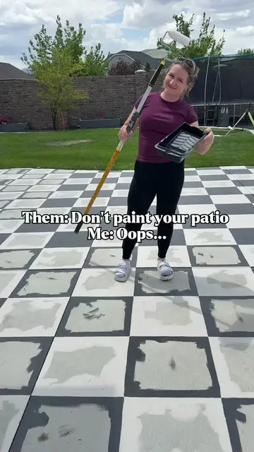 My patio needed to be painted and I’m OBSESSED with the results! 🤩 #diypatio #p