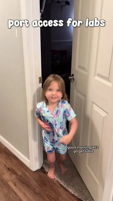 Cam’s monthly labs check went great! She was so confident showing her sister how