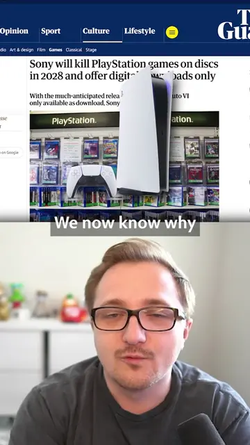 We now know why we won't be getting discs for playstation consoles #ps6 #playsta