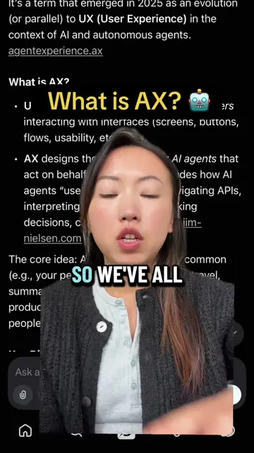 what is AX? agent experience , something we should consider when we’re building 