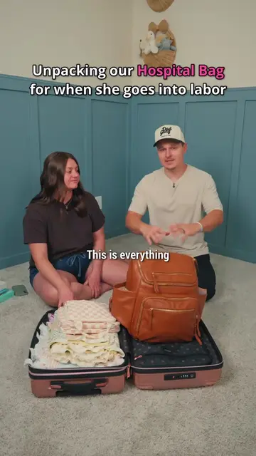 My wife, Sarah, packed our hospital bag and I show you what's inside! Most of th