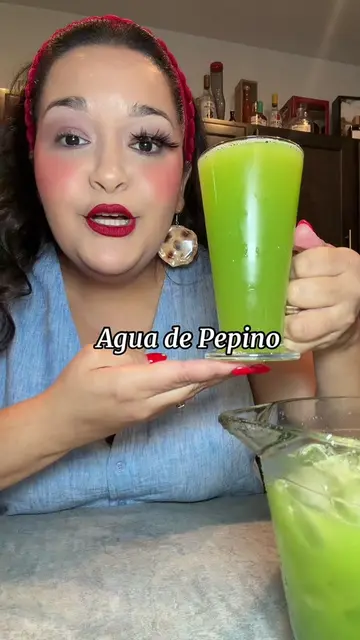 Agua de pepino that's cold, refreshing, and tastes like Summer. Save this easy a
