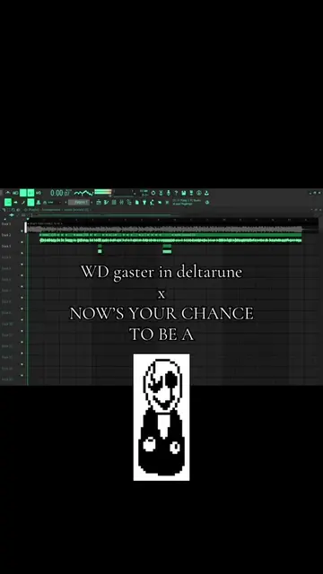 wd gaster in deltarune built it all from an empty room… fl studio is fun but som