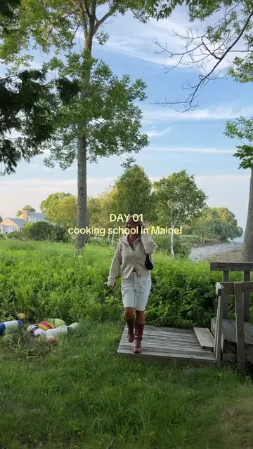 so excited to be back in a cooking course and exploring Maine!! #saltwaterfarm #