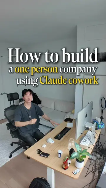 How to build a one person company using Claude Cowork #ai #Tech 