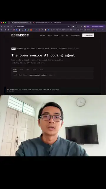 Build website using opencode + deepseek #websitedevelopment 