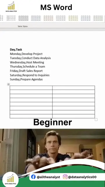 MS Word Text to Table Trick | Microsoft Word Tips Working with unorganized text 