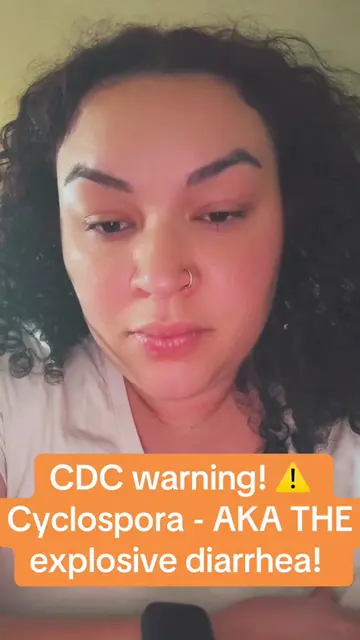 CDC warning! Cyclospora is a parasitic infection that happens when fecal matter 
