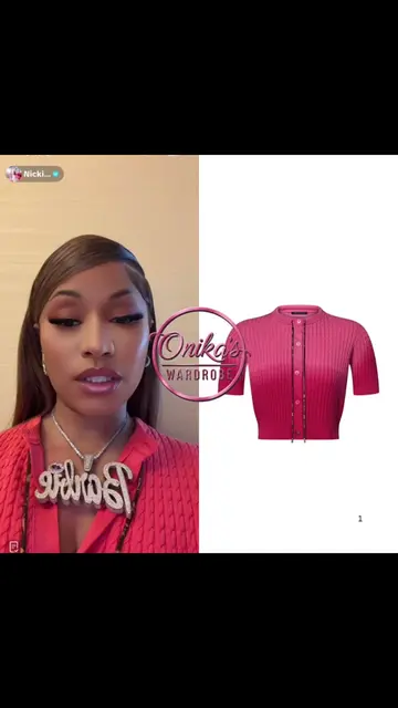 TikTok Live (July 2026) Nicki Minaj wearing a Louis Vuitton Cardigan Crafted in 