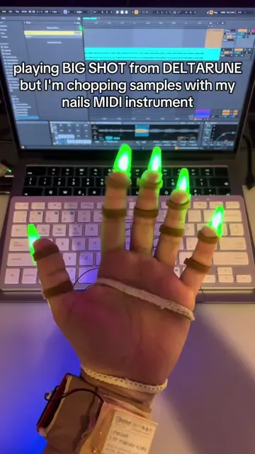 big shot from deltarune chapter 2 soundtrack with my nailss (thank you toby fox 