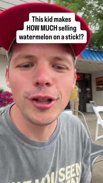 This kid makes HOW MUCH selling watermelon on a stick!? #business #businessideas