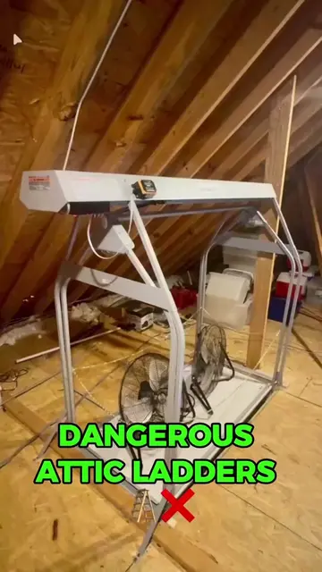 Stop treating attic storage day like an extreme sport. 🪜❌ Hauling heavy storage