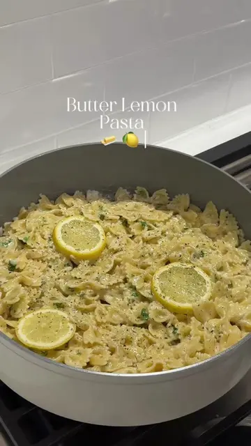 🍋🧄 Creamy Garlic Lemon Bowtie Pasta 🍝 Creamy, fresh, and full of bright lemon
