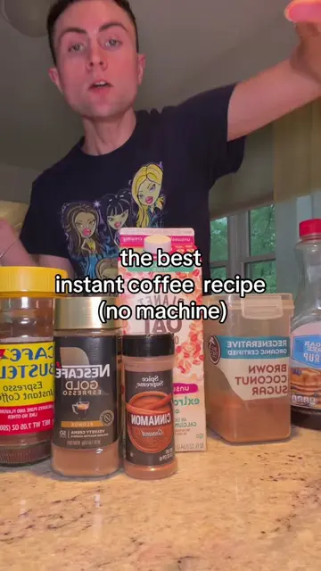 the best instant coffee recipe with no machine!  #instantcoffee #icedcoffeeathom