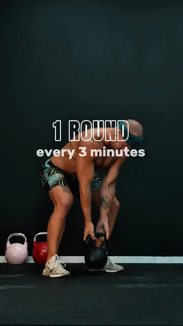 This workout gives you 3 minutes to finish the work, recover, and get ready to d