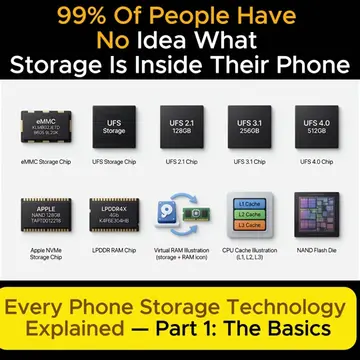 📱 Every Phone Storage Type Explained! ⚡Part 1 #tiktokgrowthchallenge  #UFS #eMM