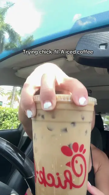 Try a chick fil a iced coffee w me for the first time  #chickfila #icedcoffee #t