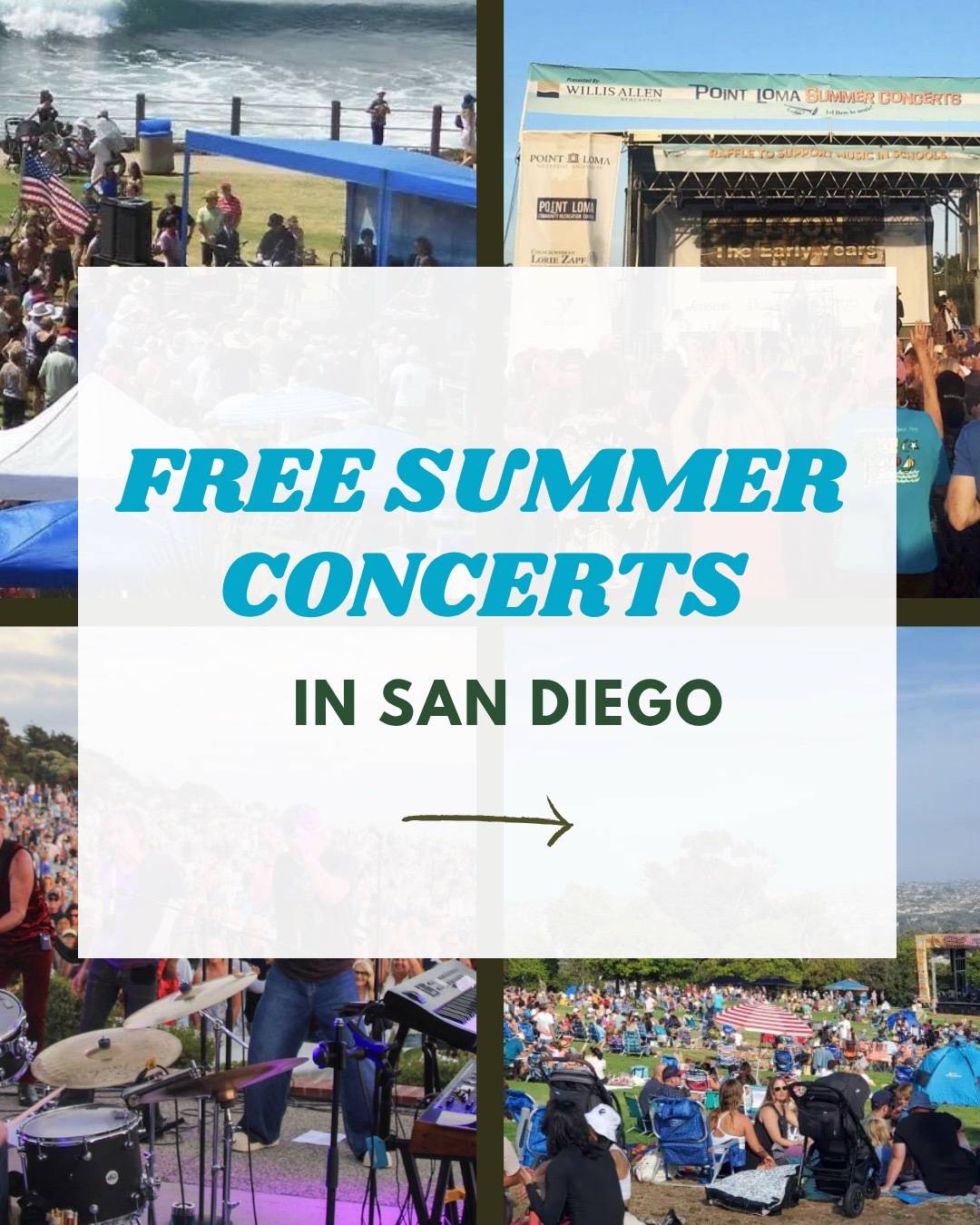 Free concerts anyone? There are free concert series all over San Diego and here 