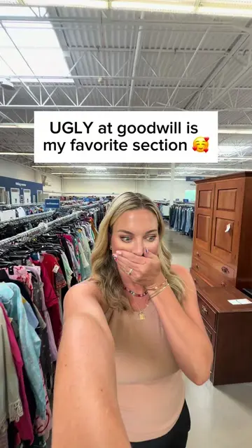 ugly at goodwill is my favorite section 🥰🤩 #goodwillfinds #goodwill #thriftfli