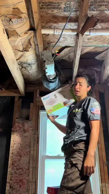 In case your dad didn’t teach you how to install a bathroom fan!! #incaseyourdad
