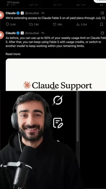 Claude paid users just got more Fable 5 runway. Access is extended through July 