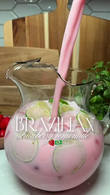 Brazilian Strawberry Lemonade 🍓🇧🇷 Limonada Suíça de Morango “Swiss Strawberry