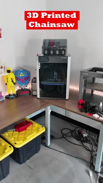 Can you believe I actually 3D Printed a Chainsaw? Model by 3DProtoTech on Makerw