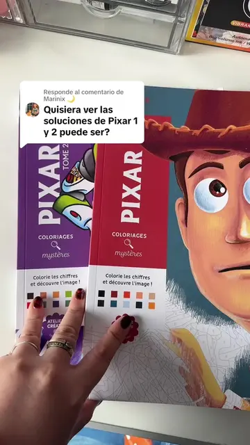 Respuesta a @Marinix 🌙 soluciones de Pixar 1 y 2 😍 #coloriagemysteredisney #di