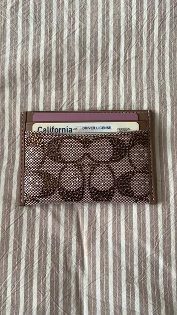 sooo sparklyyyy so prettyyyyy #coach #cardcase #crystal #bagtok #whatsinmybag 