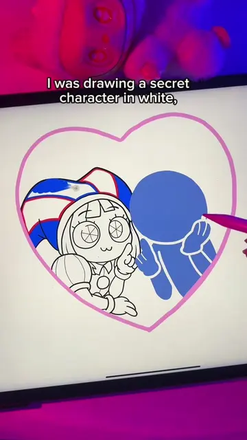 App: ArtWorkout   Who do you think Pomni's secret crush is? #drawingprocess #dig