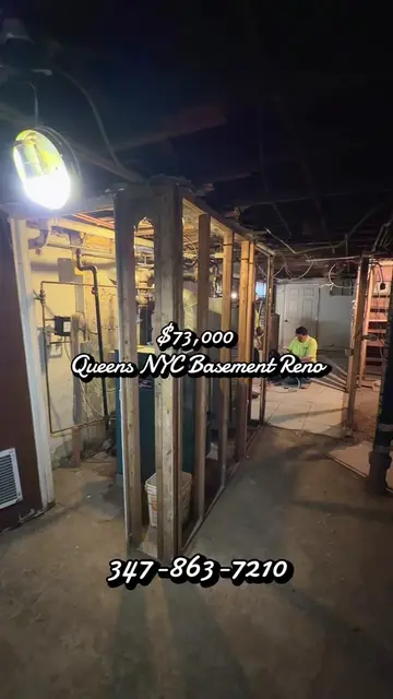 Stay tuned for this $70K Basement Renovation in Jamaica Queens 😝 ##fypp##baseme