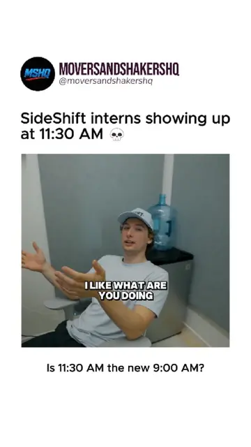 Gen Z interns are built different 🙄 The @sideshiftapp team is trying to figure 