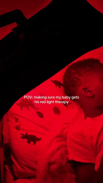 Little does he know… ❤️ While he sleeps, I’m making sure he gets his red light t