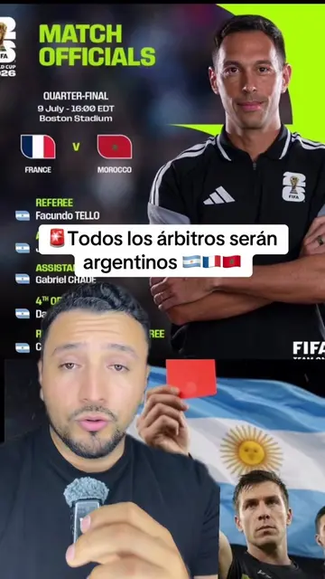All referees will be Argentines in the France vs Morocco match #france #morocco 