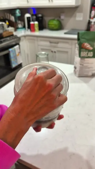 Let’s wake up this jar of Eve (my sourdough starter) that’s been in the fridge u