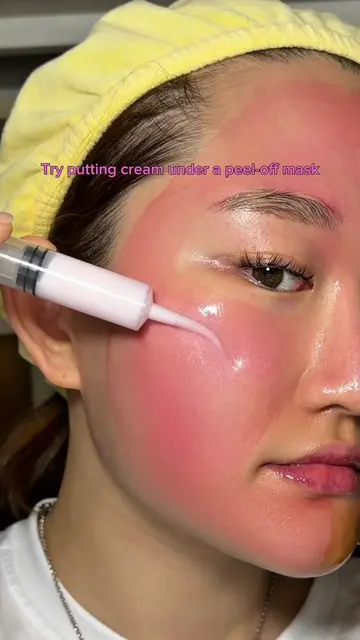 Try putting cream under a peel-off mask🩷 @APLIN Store US #kbeauty #skincare #fy