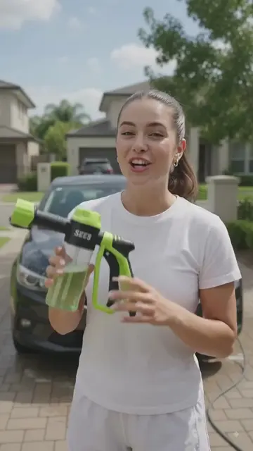 💦 Make car cleaning faster and easier with this High-Pressure Foam Spray Gun! C