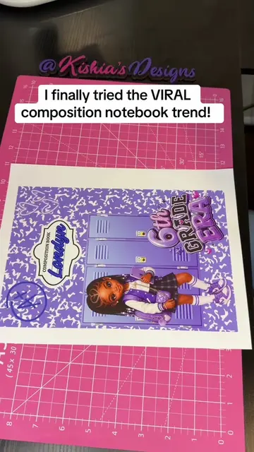 I finally had to try the viral composition notebook trend! 📚✨ I had so much fun