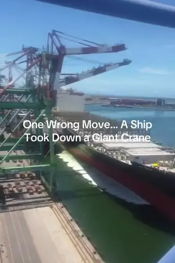 A routine docking turned into disaster when a container ship struck another vess