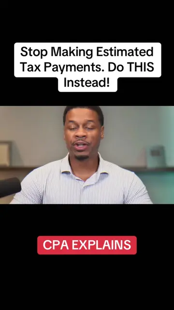 Stop Making Estimated Tax Payments. Do THIS Instead! #estimatedtaxes #taxes #tax
