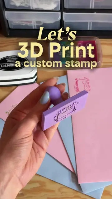 I’ve been obsessed with my 3D printer, so I thought I would try to make a stamp 